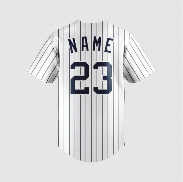 Pinstripe Custom Baseball Jersey Bigray Corporation